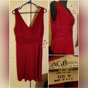 AGB Women's Dress in Red NWT